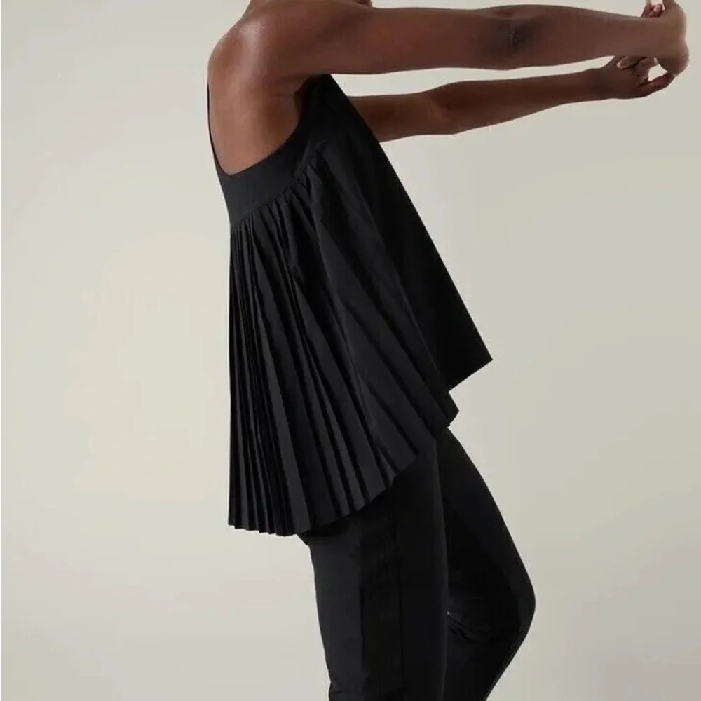 ATHLETA SWING FORWARD PLEATED TANK - Picture 2 of 9